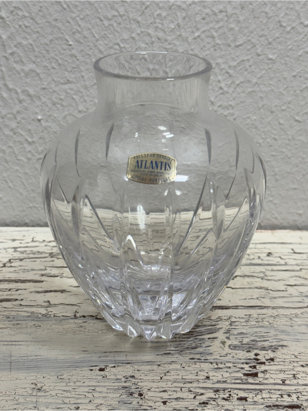 Atlantis Hand Blown Cristal Vase From Portugal